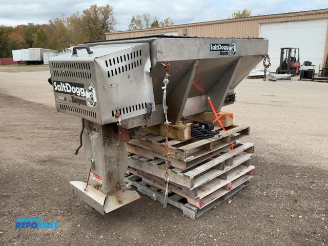 Lot 2-41992 - SaltDogg by Buyers 6' Stainless Steel Salt Spreader, Chain Conveyor, Rear Spinner, 6' long x 47" Wid...