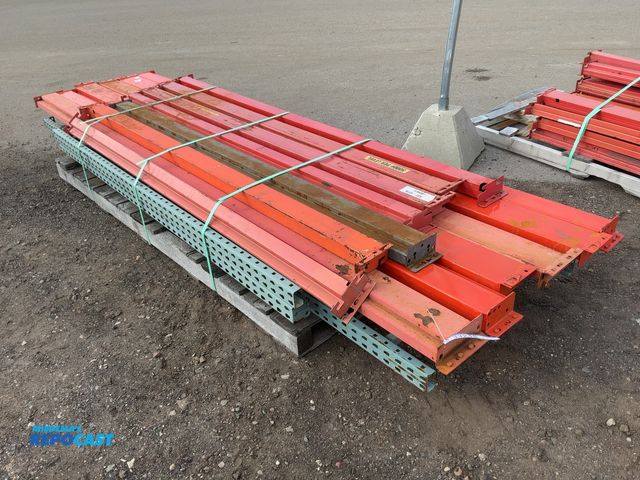 Lot 2-33248 - Lot of Pallet Racking, includes (2) 46” x 8’ Teardrop Uprights, (1) 36” x 12’ Interlake Upright, (6)...