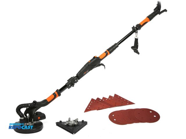 Lot 2-18895 - WEN DW5084 5-Amp 2-in-1 Variable Speed Dual-Head Drywall Sander with 15-Foot Dust Hose