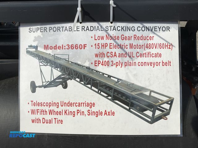 Lot 2-44698 - New JCT Model 3660F Super Belt Portable Stacking Conveyor – 36in × 60ft