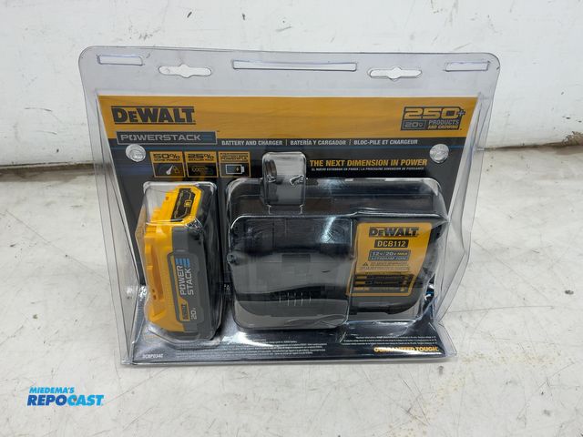 Lot 2-11424 - DeWalt DCBP034C PowerStack Battery and Charger Set