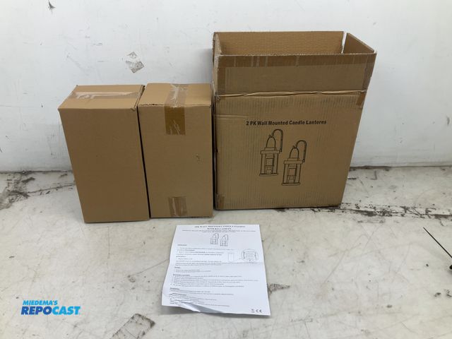 Lot 2-92768 - 2-Pack set of Wall Mounted Candle Lanterns