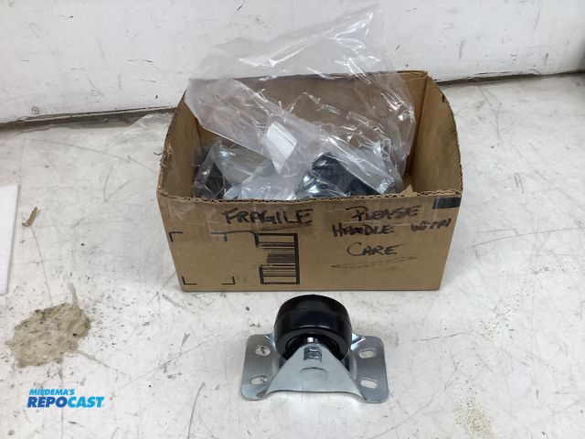 Lot 2-91038 - Lot of (4) Indistrial standard rigid plate caster with 2 1/2” wheel diameter 1UKC2A