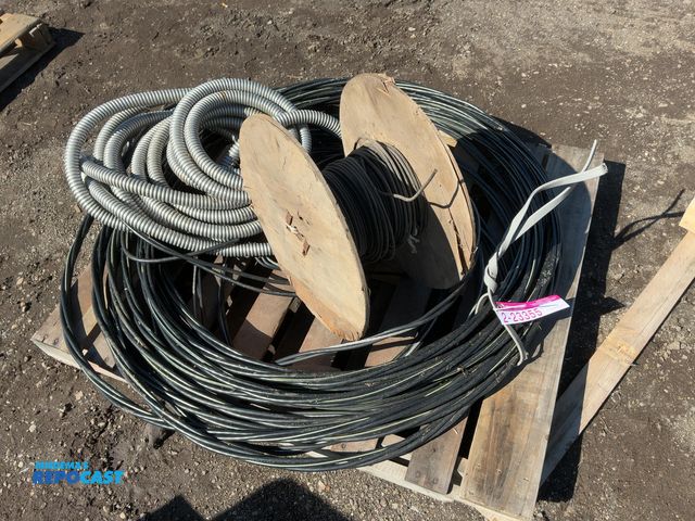 Lot 2-23355 - Lot of Wire and Flexible Conduit, includes roll of 4 Strand Aluminum Service Wire, approx. 150’, Rol...