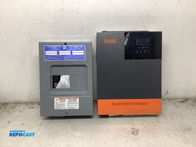 Repocast.com - Lot 2-16436 - (1) PowMr solar inverter charger gray and ...