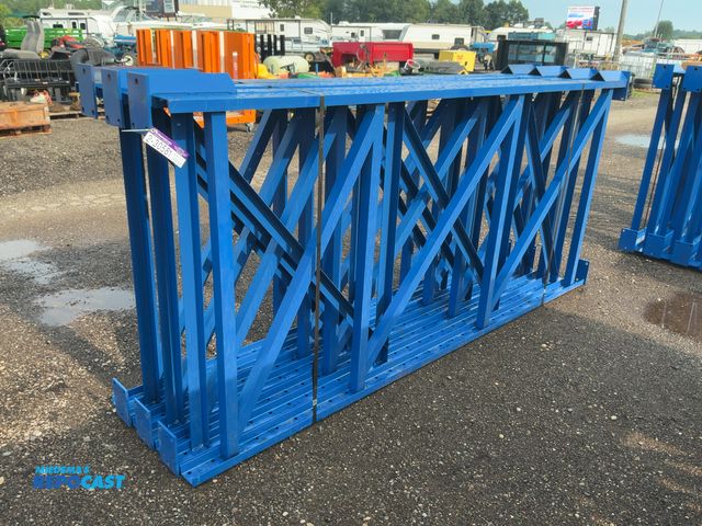 Lot 2-30581 - (7) New Unarco 54"x10' Tall Steel Heavy Duty Structural Pallet Racking Uprights, bolt together style...