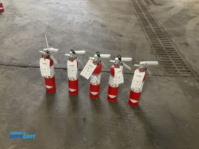 Lot 2-20947 - (5) 2-1/2 lb dry chemical fire extinguishers, all were last inspected in 2025