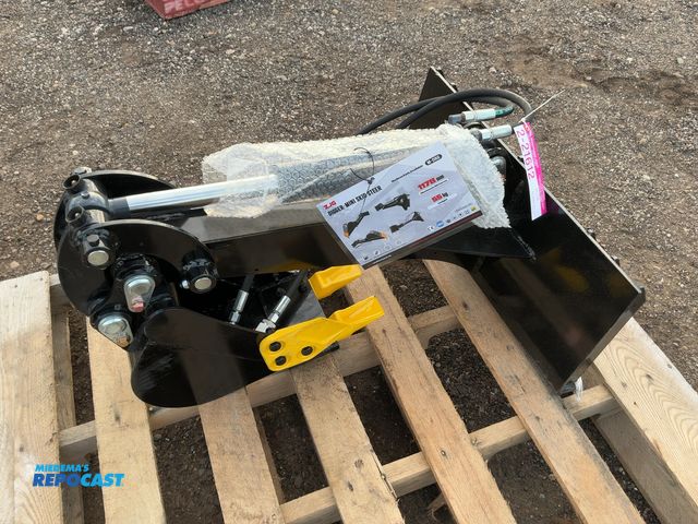 Lot 2-21612 - New ZJG Digger Attachment for Mini Skid Steer Loader, 8” Bucket with Teeth, Has Hydraulic Hoses with...