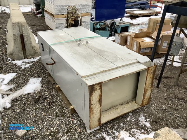 Lot 2-15662 - Industrial Metal 2-Door Forkable Storage Cabinet