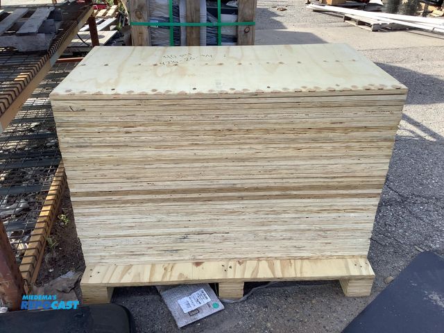 Lot 2-30452 - 40 pieces of plywood with measurements of approximately 47 1/2” x 26” x 3/4”