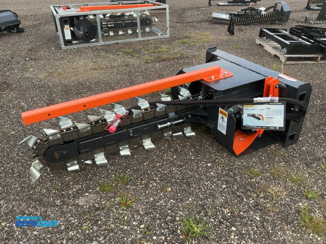 Lot 2-40883 - New Wolverine Model TCR-12-48H Trencher Skid Steer Attachment, 48" max trench depth, 15-20 GPM, Univ...
