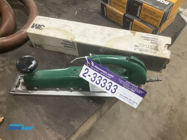 Lot 2-33333 - Atcoa pneumatic sander and a box of 60 grit sand paper
