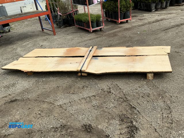 Lot 2-93633 - 2-Boards of 2" thick Oak Slabs w/ live edge - approx. 19-24"w x 10' long