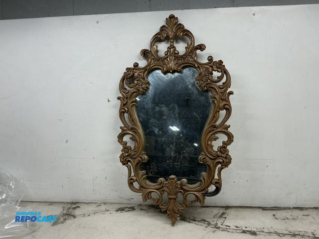 Lot 2-73293 - Hangable Syroco Wood Golden frame Mirror