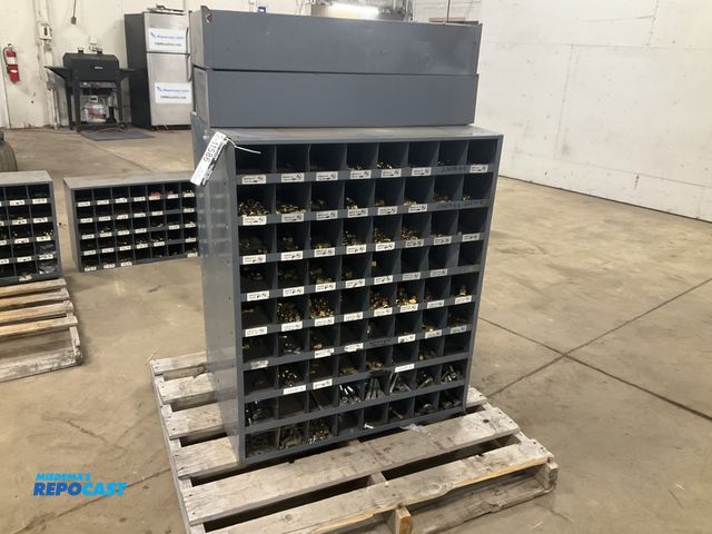 Lot 2-11586 - (2) parts bin cabinets full of misc hardware