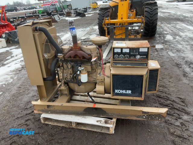 Lot 2-42410 - Kohler Generator Set model 30RZ72, 190 metered hours, white 4 cylinder LP gas or Natural Gas engine,...