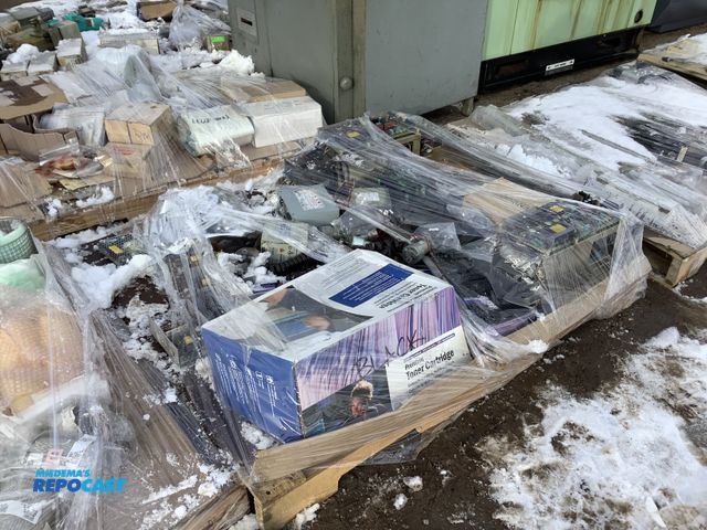 Lot 2-19466 - Skid Lot of Permanent Magnet Motors, AC/DC Converter, Premium Toner Cartridge, Gear Motors, FANUC Ve...