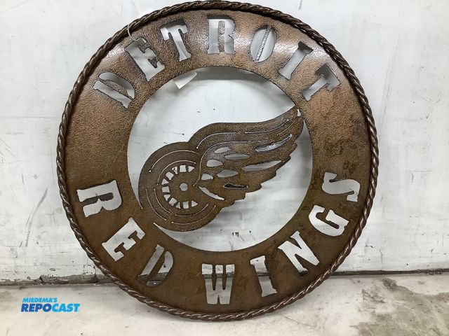 Lot 2-59051 - detroit red wings die cut sign