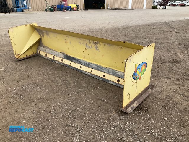 Lot 2-41008 - 10' Snow Pusher Box Skid Steer Attachment, Universal Quick Attach, Bolt on rubber cutting edge and m...