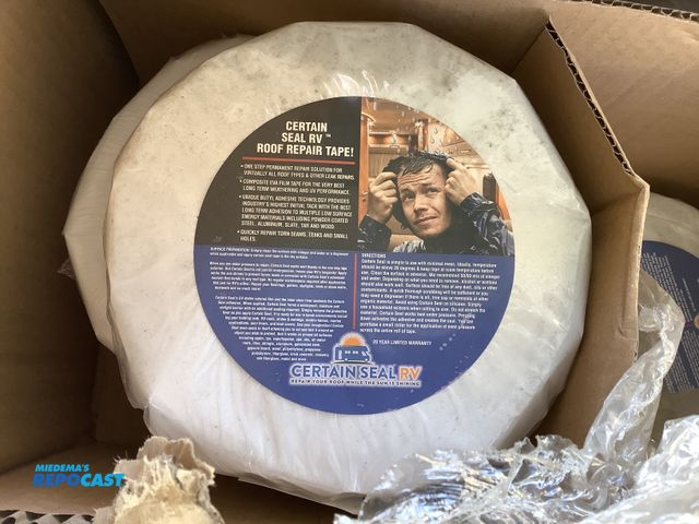 Lot 2-34841 - Skid lot of Certain Seal RV Roof Repair Tape. CSW2.51mm50. White, 2.5” width by 1mm thickness