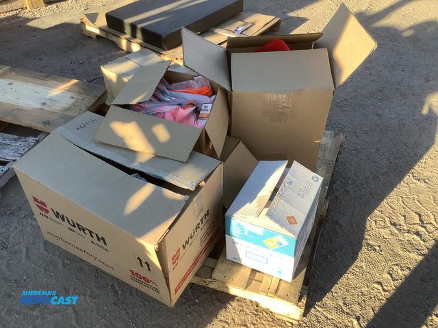 Lot 2-34814 - Skid Lot of Assorted Industrial Safety Items, including Gloves, Vests, Hard Hats, and More