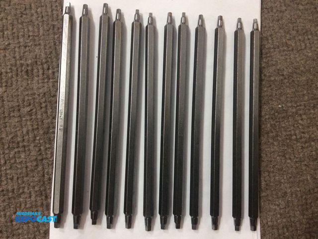 Lot 2-63210 - 12 new Easypower 6” square drive bits. Each bit has Two sizes on it. One end is R2, and the other is...