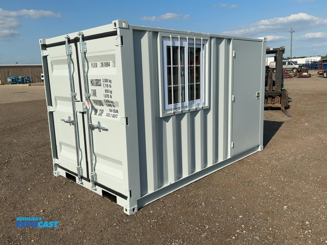 Lot 2-40116 - New 10’4” Job Site Storage Container, 10’4” x 6’ x 78-1/2” tall overall, Swing Doors on One End with...
