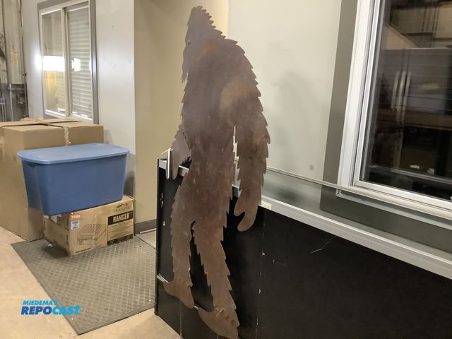 Lot 2-59049 - metal big foot statue 60" tall x 29" wide