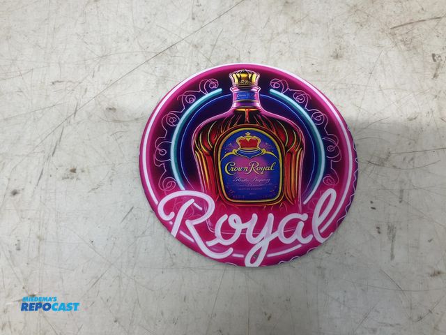 Lot 2-19670 - Crown Royal Metal circular sign