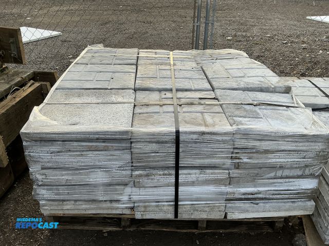 Lot 2-18824 - Approx. (90) 16 x 16 cement patio blocks