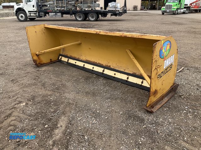 Lot 2-41007 - Landmark Machinery 10' Snow Pusher Box Skid Steer Attachment, Universal Quick Attach, Bolt on Rubber...