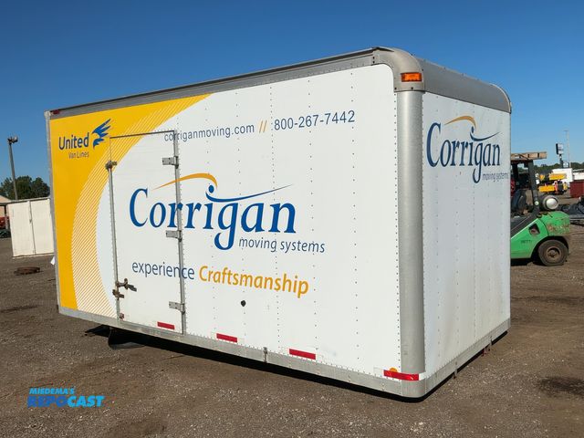 Lot 2-30481 - 16' Long Box off a Box Truck, 8' Wide, Aluminum Sides, Translucent Ceiling, Roll Up Rear Door, 88" w...
