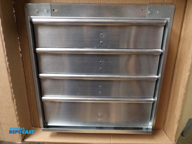 Lot 2-58264 - Dew Dayton Aluminum Backdraft Damper 17X17X2/4 wall mounted Vertical position # 3HHP5