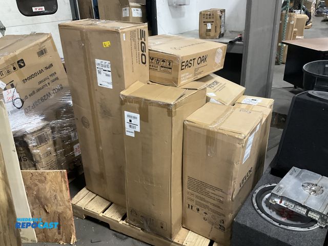 Lot 2-96721 - Skid lot of Lithium UN3480 E-bike Batteries, East Oak Dual Compost Tumbler, Ego 26” Hedge Trimmer, V...
