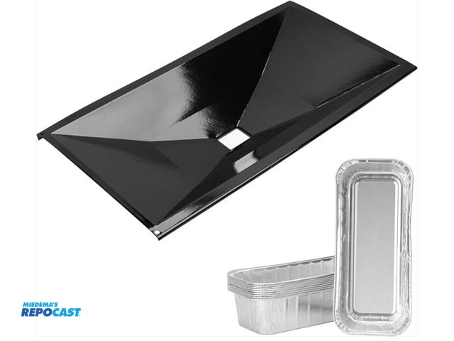 Lot 2-73333 - 66037 Grease Tray with 6498 Aluminum Foil Liner for Weber Genesis II/LX 400 Series, Catch Pan for Ge...