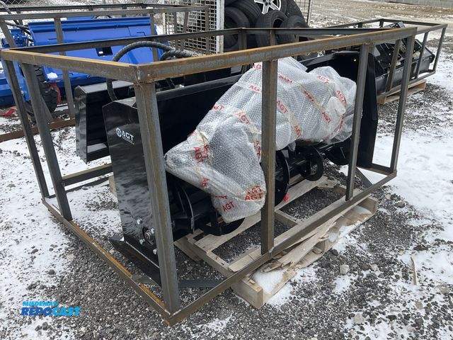 Lot 2-44832 - New AGT Industrial SSSNB60 TopCat - 60" Hydraulic Skid Steer Snow Blower Quick Attach Hydraulic Powe...