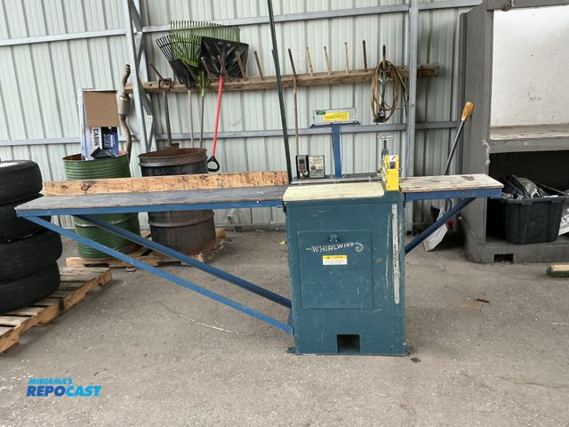 Lot 2-60418 - Whirlwind high-speed, pneumatic "up-cut" chop saw designed for fast and safe cross-cutting in indust...