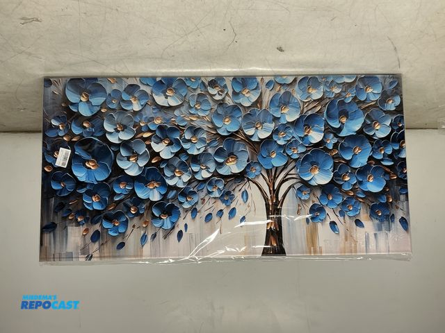 Lot 2-74423 - Prepeyssee Blue Tree of Life Wall Art Large Artwork for Living Room Bedroom Office Home Decor Modern...