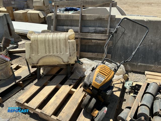 Lot 2-75317 - 40gal Fimco Industries Plastic Container and a Cub Cadet E 100 159cc Lawn and Bed Edger