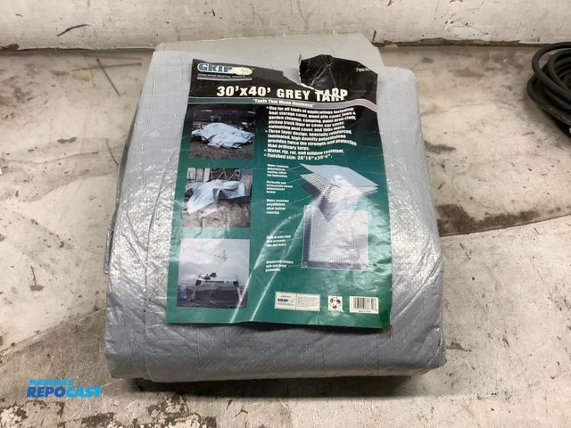 Lot 2-62900 - 30' x 40' grey tarp
