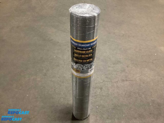 Lot 2-92194 - Lot of (1) roll of Acorn 1/4” x 36” x 50’ galvanized hardware cloth