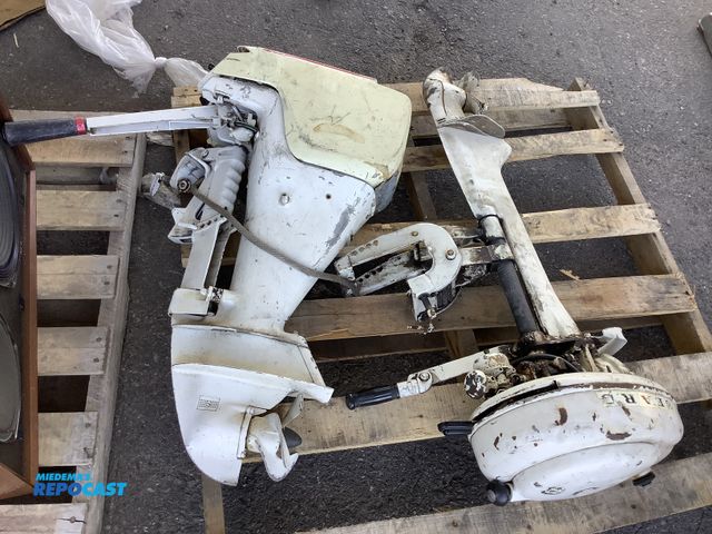 Lot 2-96849 - Skid lot of (2) heavy duty Sears industrial boat motors including: 514-60030 3.5HP and Ted Williams ...