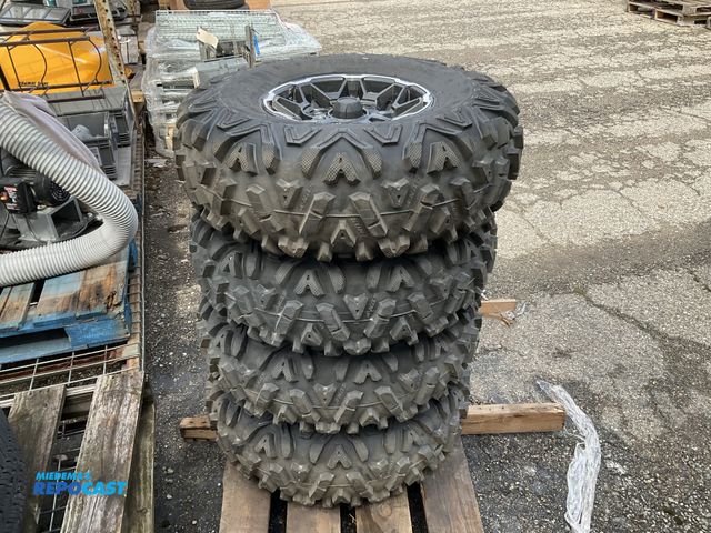 Lot 2-94898 - Skid lot of (4) sun f power 30X10R14 tubless ATV tires with rims
