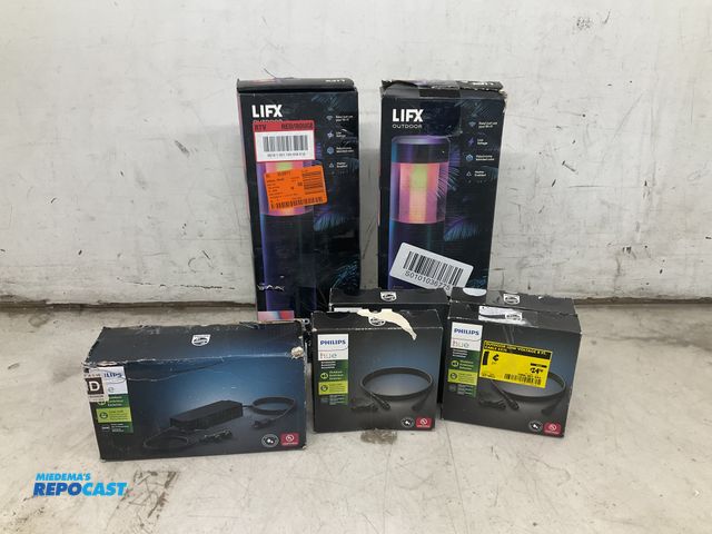 Lot 2-75715 - Lot of (2) LIFEX outdoor path lights, (4) Philips outdoor low voltage cable extensions, and (1) Phil...