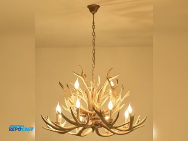 Lot 2-65612 - Electric Powered Other (1) new antler chandelier, with assembly instructions.