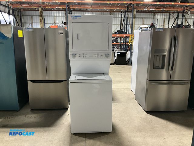 Lot 2-91189 - Scratch & Dent Free Standing Frigidaire FLCE7522AW4 Stackable Washer & Dryer Set