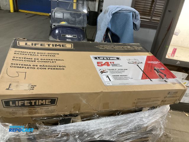 Lot 2-73122 - Lifetime Complete Bolt-Down Basketball System, 54” Backboard