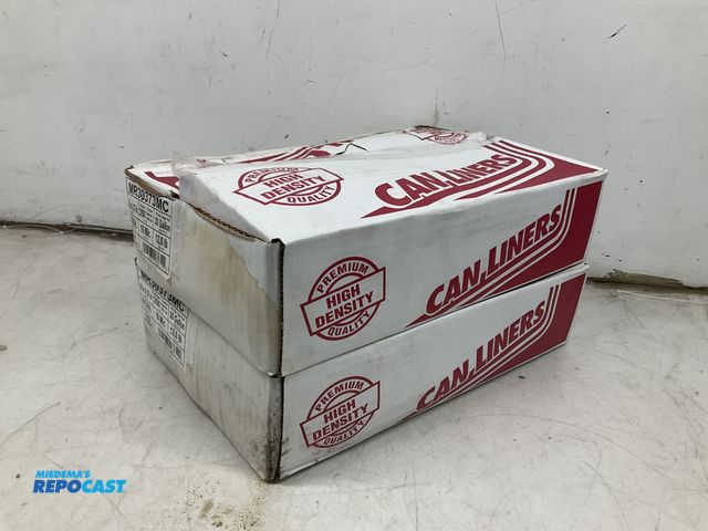 Lot 2-94511 - 2 Cases 303713 Berry Plastics 30”x37” 30 gallon 11 microns Can Liner 25 Bag Roll X 20, (500) per cas...