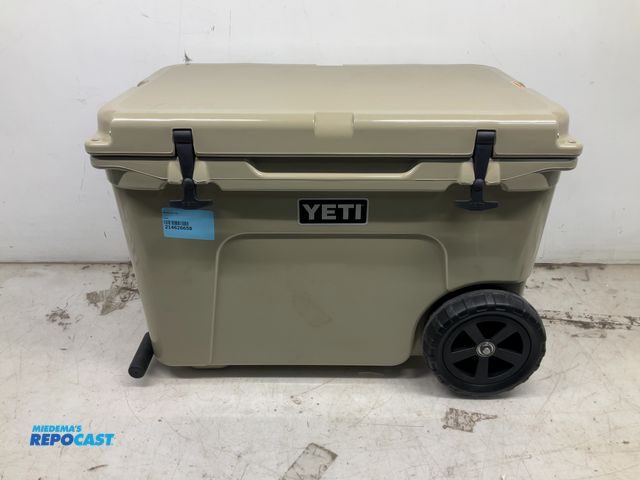 Lot 2-19567 - Yeti cooler on wheels, some scratches, 26” x 16” x 20” T