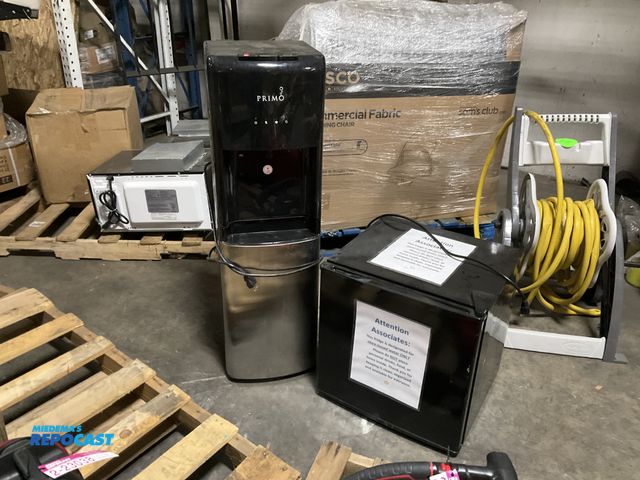 Lot 2-23030 - Walmart 1.7cu ft  MS953619315304 Refrigerator, &amp; Primo 601090 Water Dispensor
